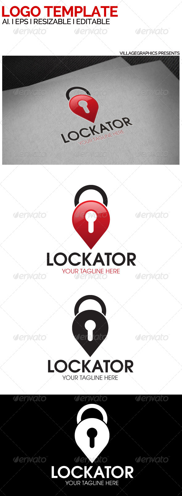 Lockator Logo Template - Logo Templates
