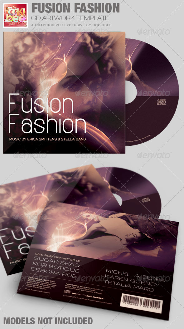Fusion Fashion CD Artwork Template - CD & DVD Artwork Print Templates