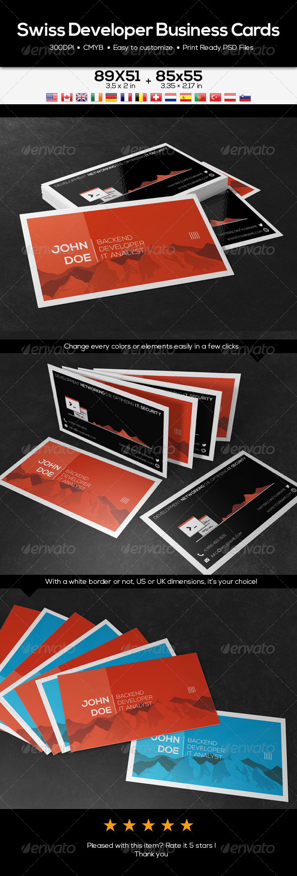 Swiss Developer Business Cards - Creative Business Cards