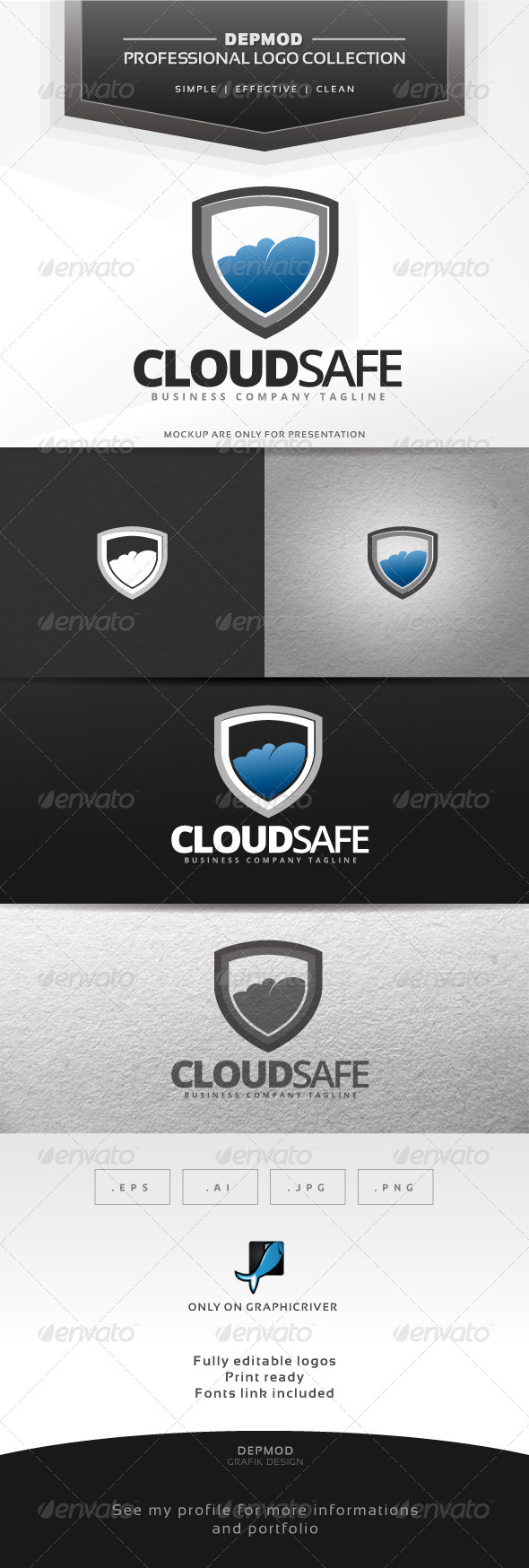 Cloud Safe Logo - Symbols Logo Templates