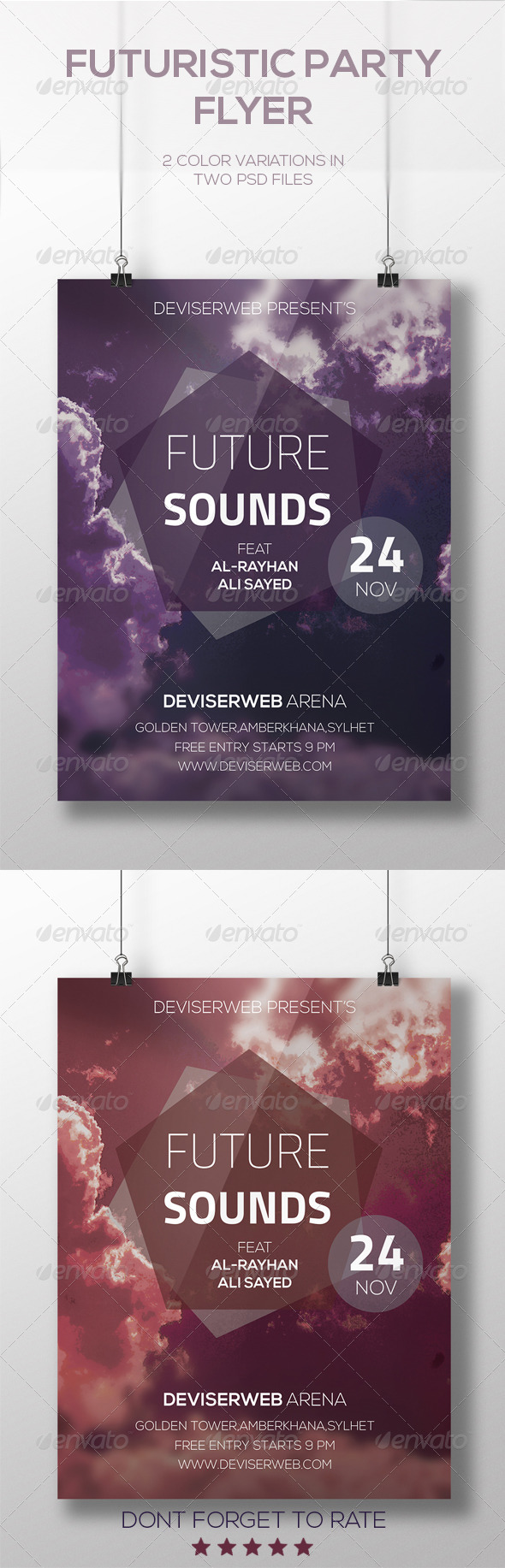 Futuristic Party Flyer - Clubs & Parties Events