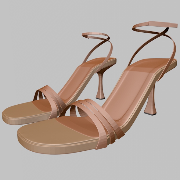 Round-Toe Ankle-Strap Spool-Heel Stiletto Sandals 10
