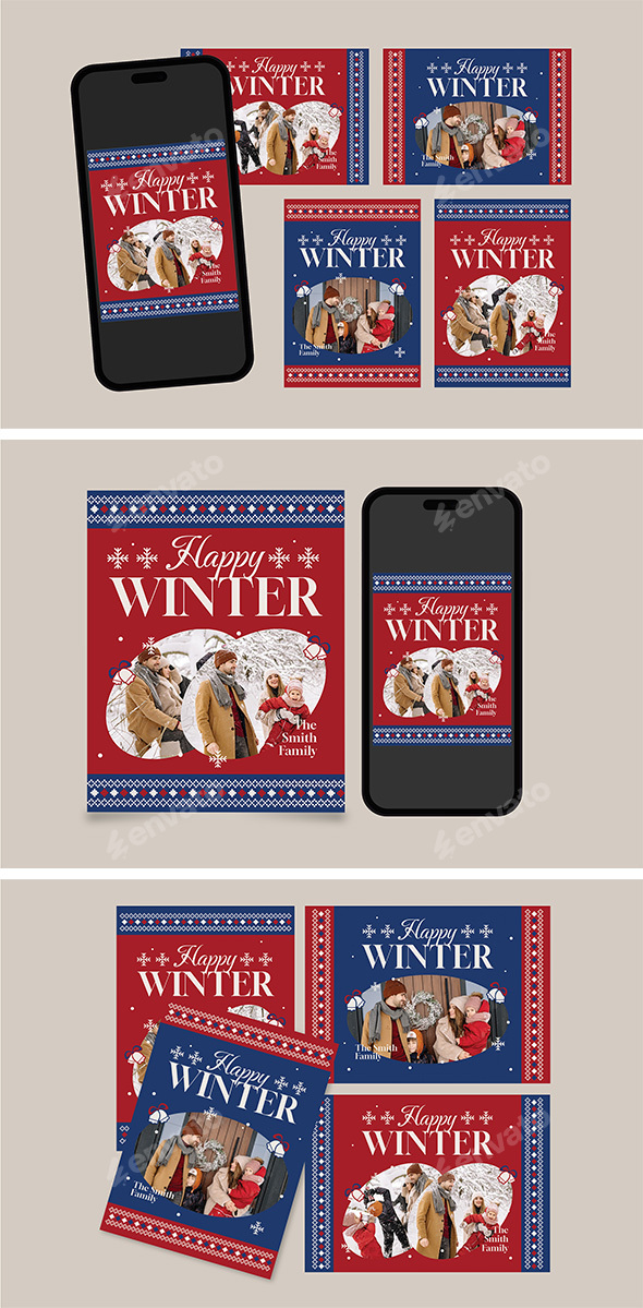 Happy Winter Greeting Card Photobooth