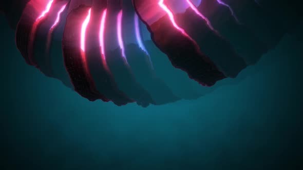 3d red glowing animation background alt