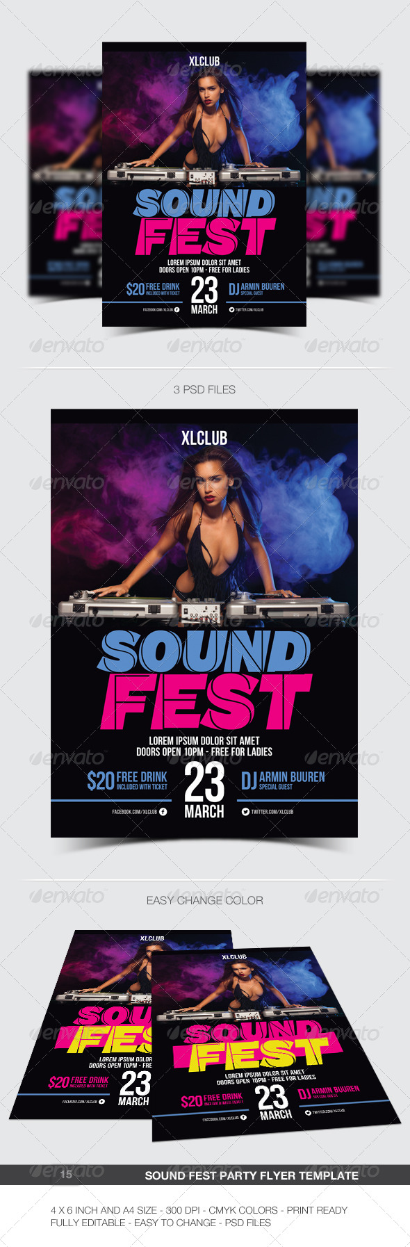 Sound Fest Party Flyer / Poster - 15 - Clubs & Parties Events