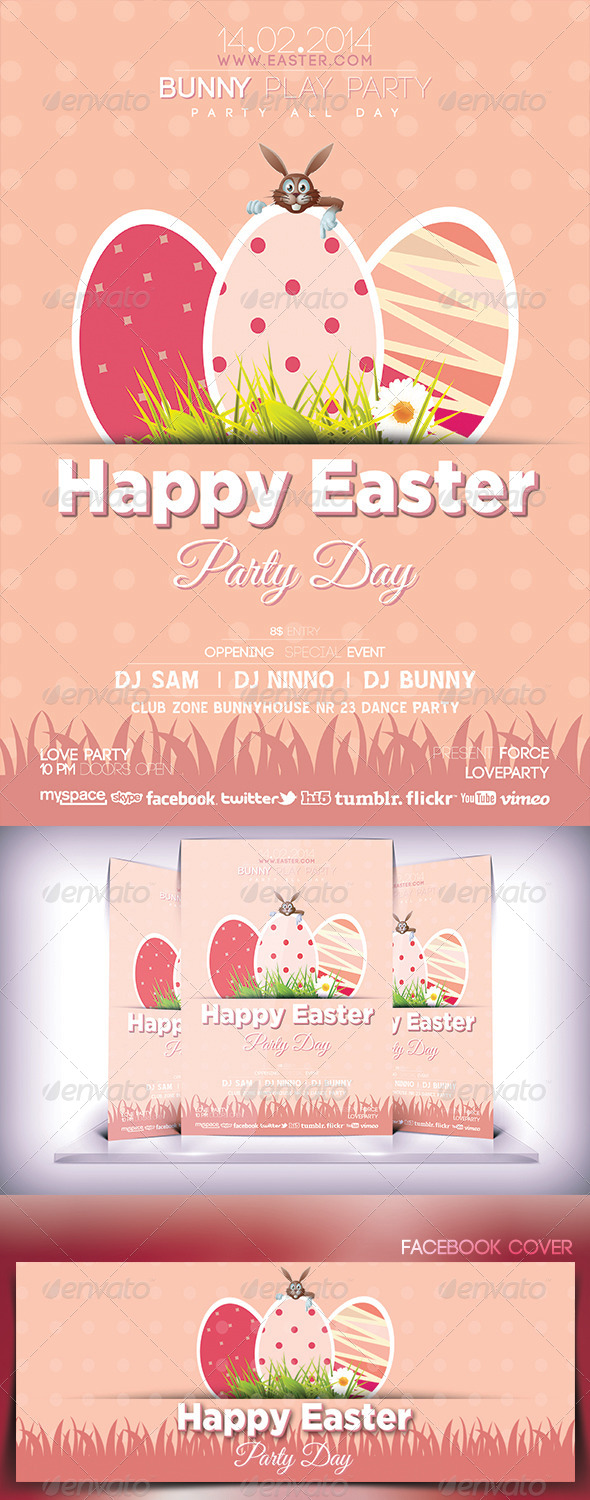 Easter Day Party Flyer - Flyers Print Templates