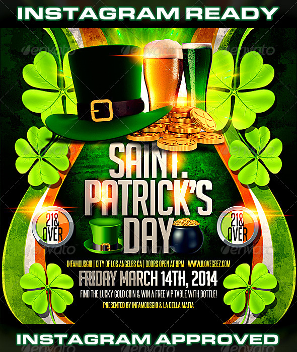 st patricks day 2 by infamousgio graphicriver st patricks day party flyers