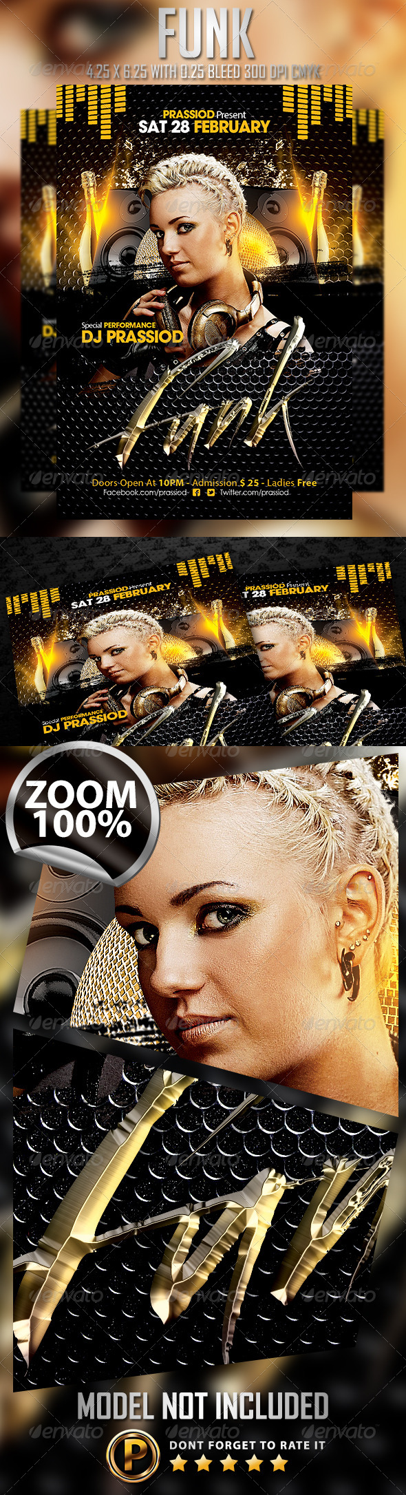 Funk Flyer Template - Clubs & Parties Events