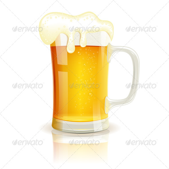 Glass of Beer - Food Objects