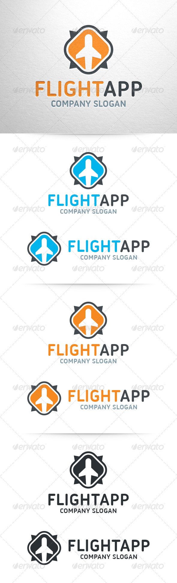 Flight App Logo Template - Objects Logo Templates