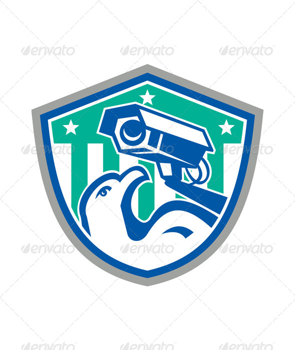 Eagle Security CCTV Camera Retro Shield - Technology Conceptual