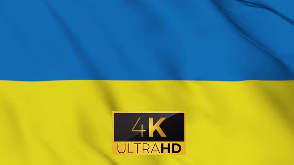 Waving Ukraine Flag 4K