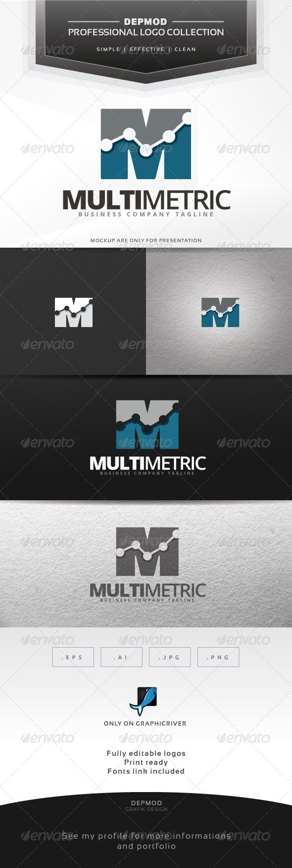Multi Metric Logo - Letters Logo Templates