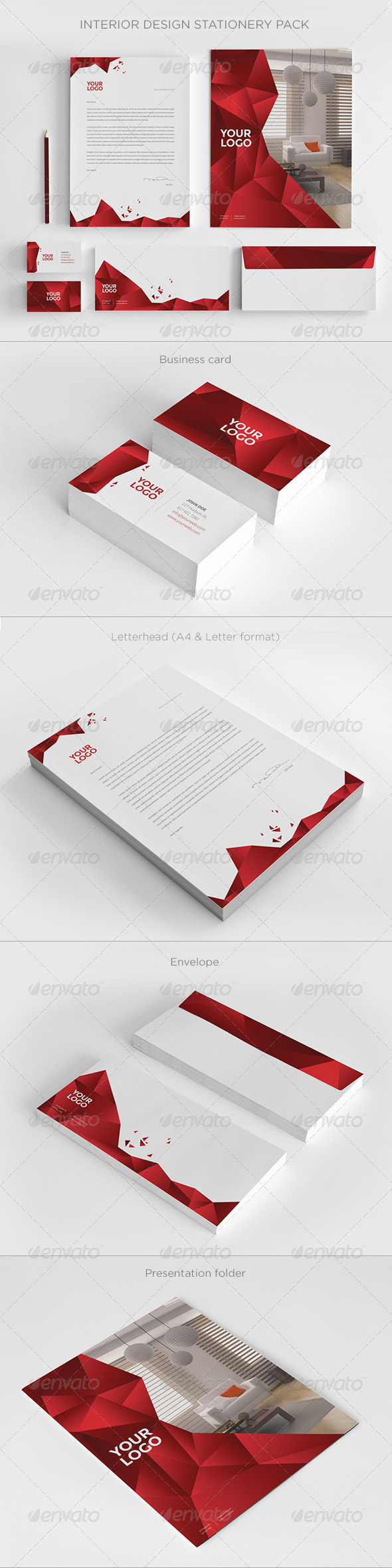 Interior Design Stationery - Stationery Print Templates