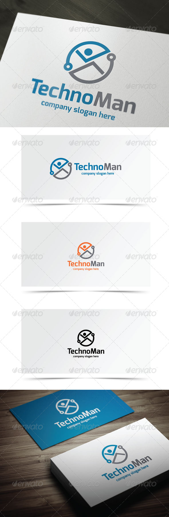 Techno Man - Humans Logo Templates