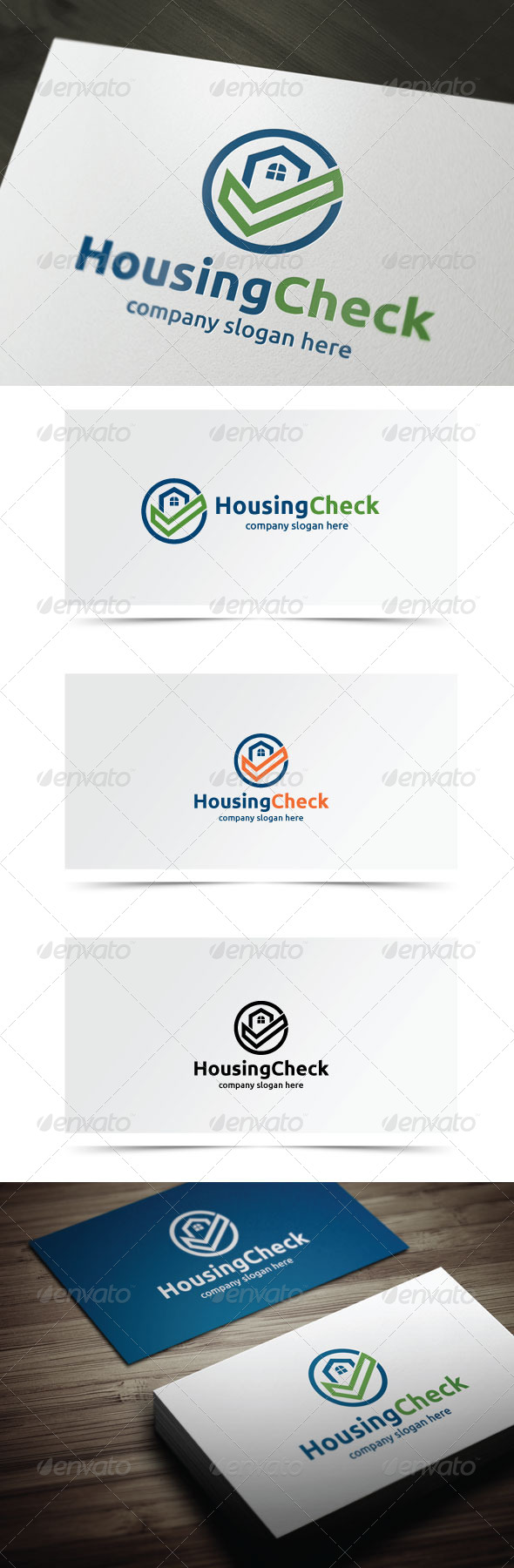 Housing Check - Buildings Logo Templates
