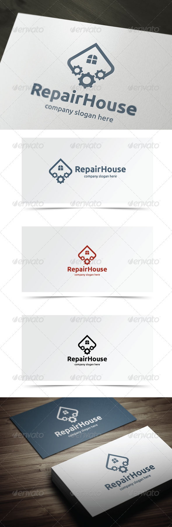 Repair House - Buildings Logo Templates