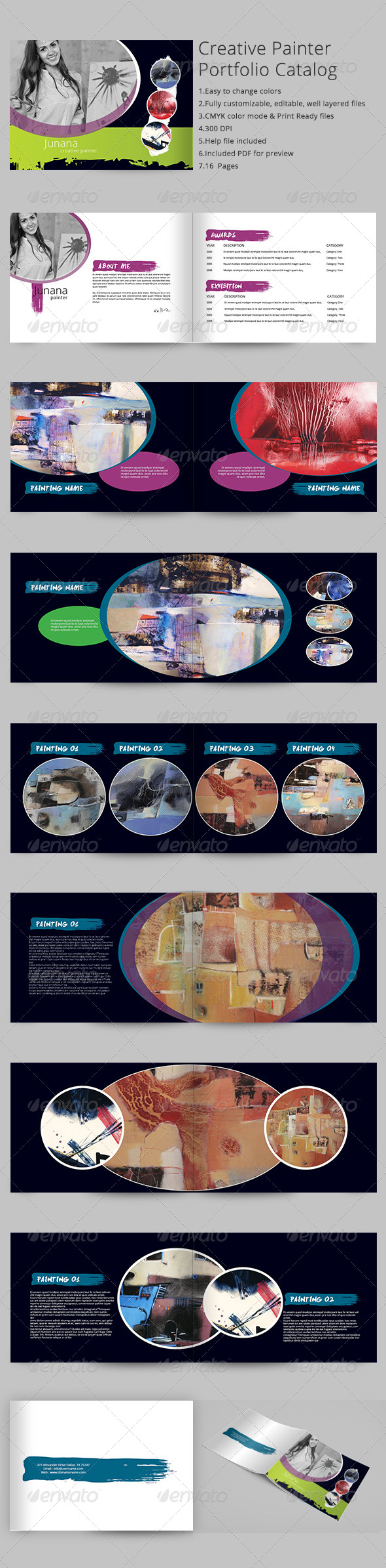 Creative Painter Portfolio Catalog Brochure - Portfolio Brochures