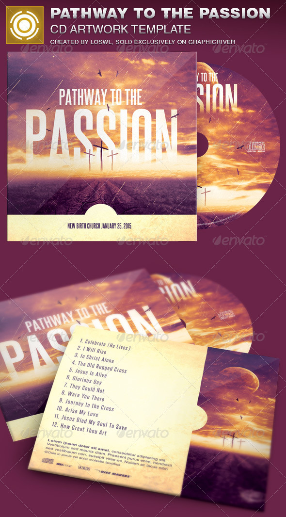 Pathway to the Passion CD Artwork Template - CD & DVD Artwork Print Templates