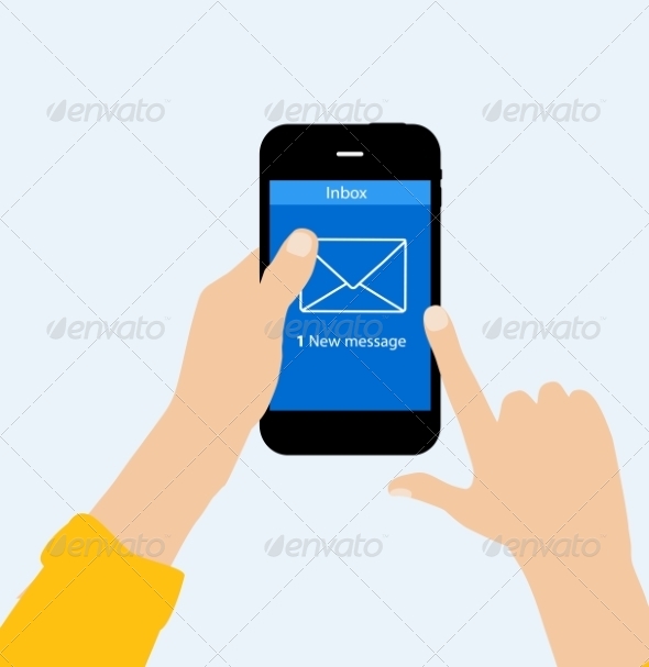 Inbox Mail Flat Concept - Web Technology