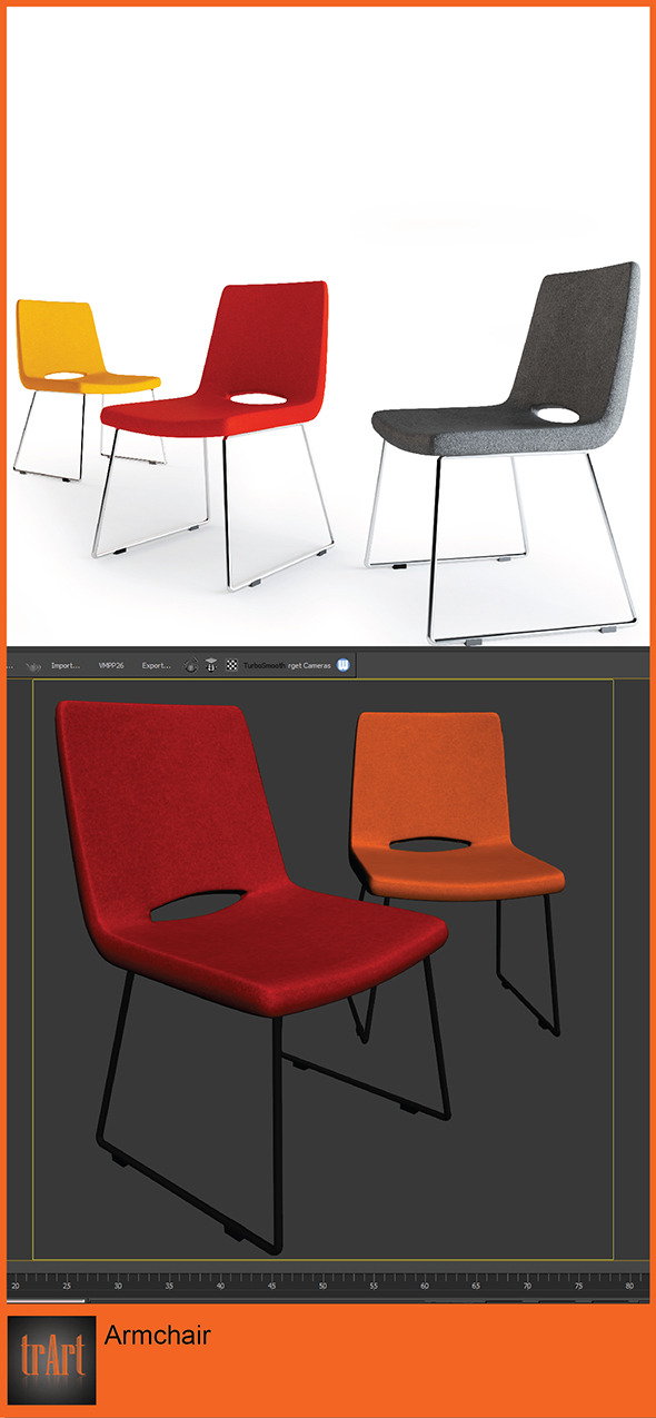 Realistic Chair Armchair - 3Docean 7005475