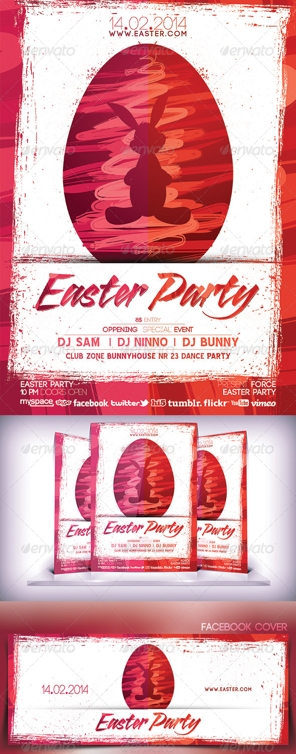 Easter Day Party Flyer - Flyers Print Templates