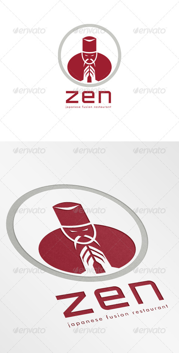 Zen Japanese Fusion Restaurant Logo - Humans Logo Templates