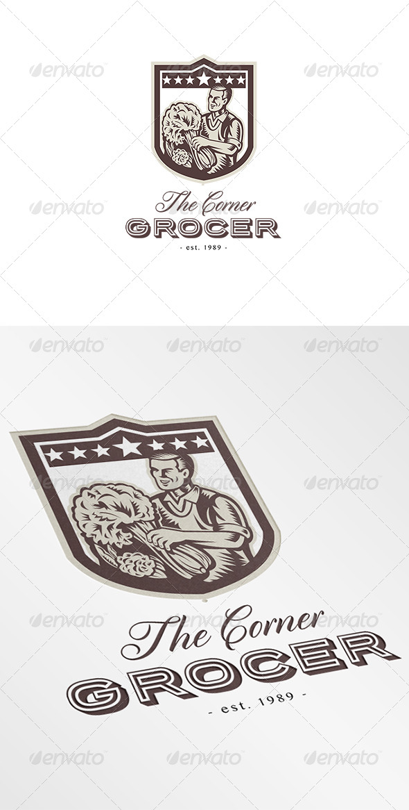 The Corner Green Grocer Logo - Humans Logo Templates