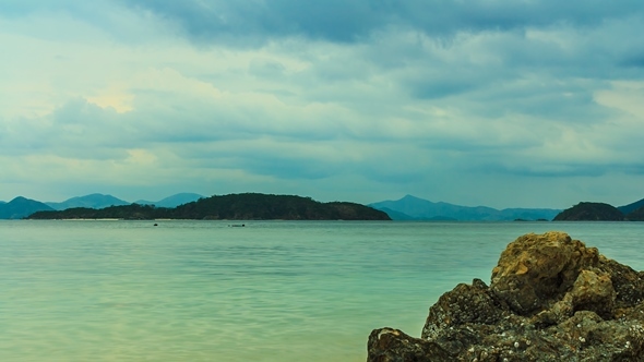 Beach and Clouds at Coron Palawan