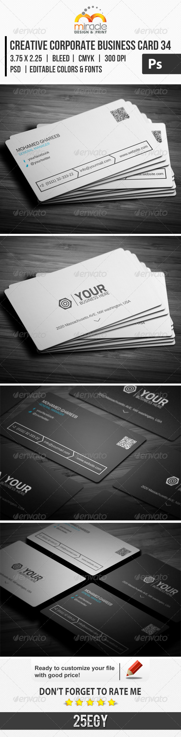 Creative Corporate Business Card 34 - Corporate Business Cards
