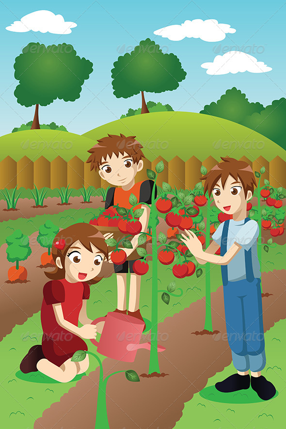 Download Kids Planting Vegetables and Fruits by artisticco ...