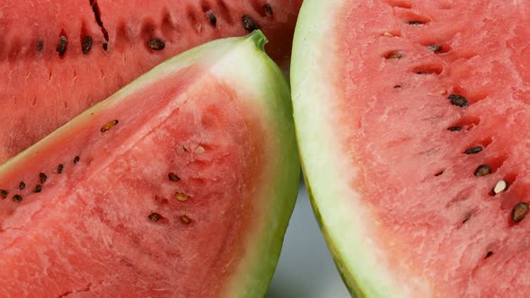 Half A Watermelon And Two Slices