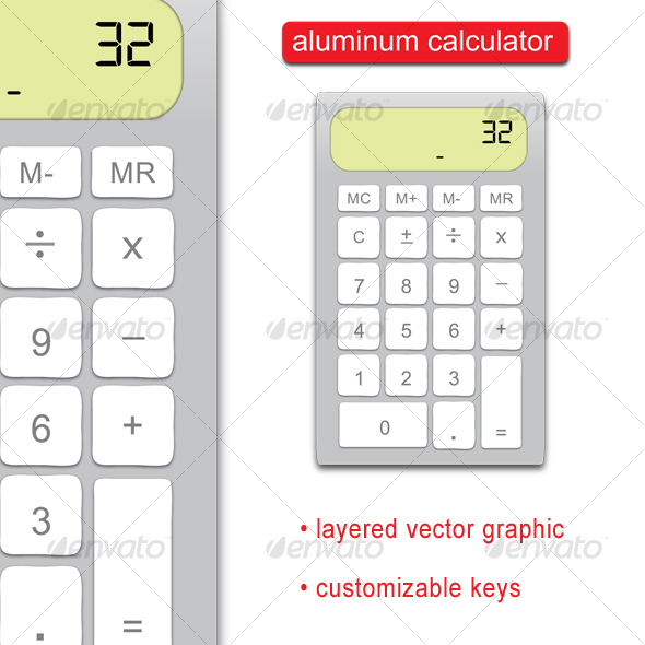 Aluminum Calculator (vector) - Business Conceptual