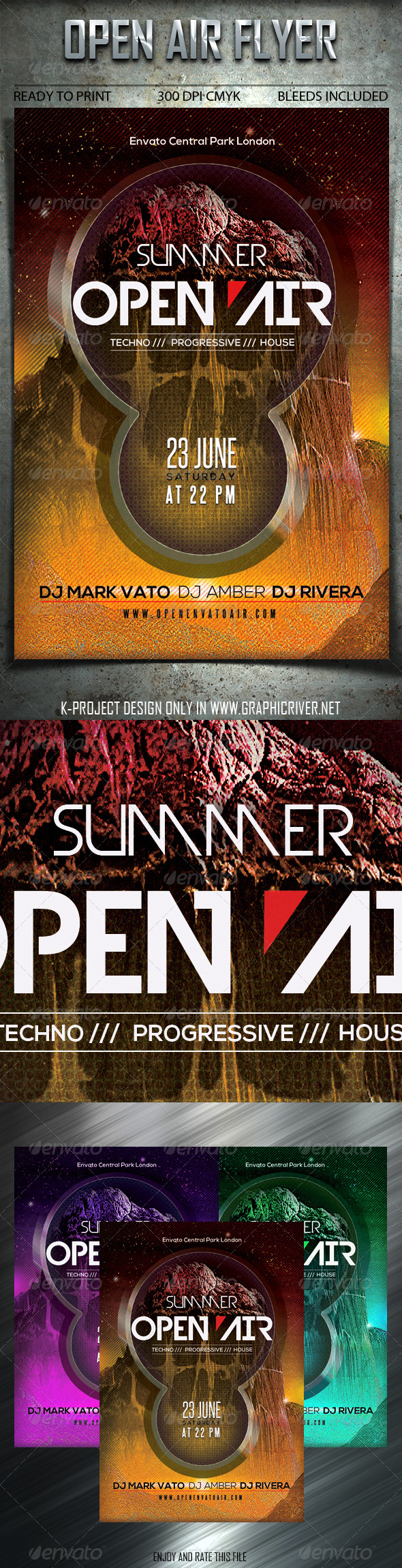 Open Air Flyer - Clubs & Parties Events