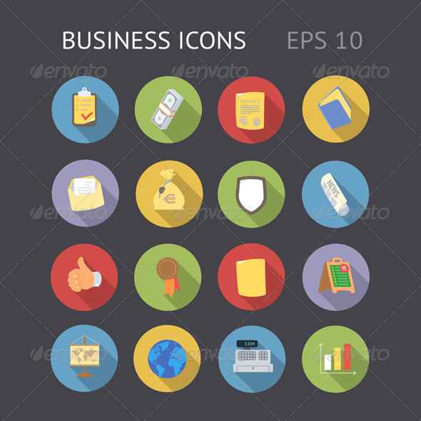 Flat Icons for Business - Business Icons