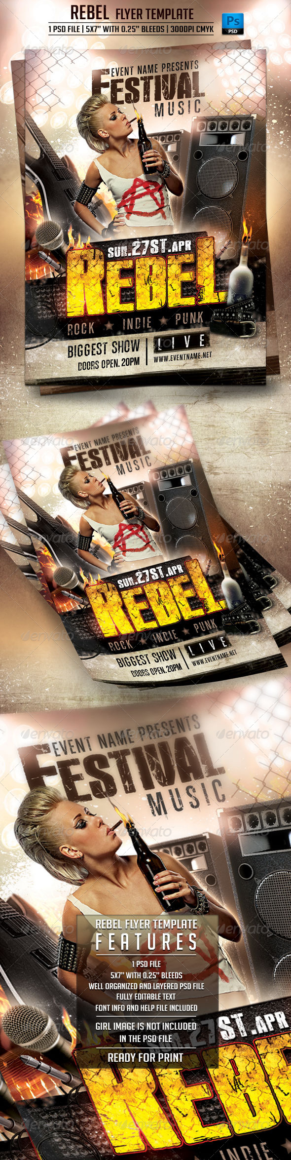 Rebel Flyer Template - Events Flyers
