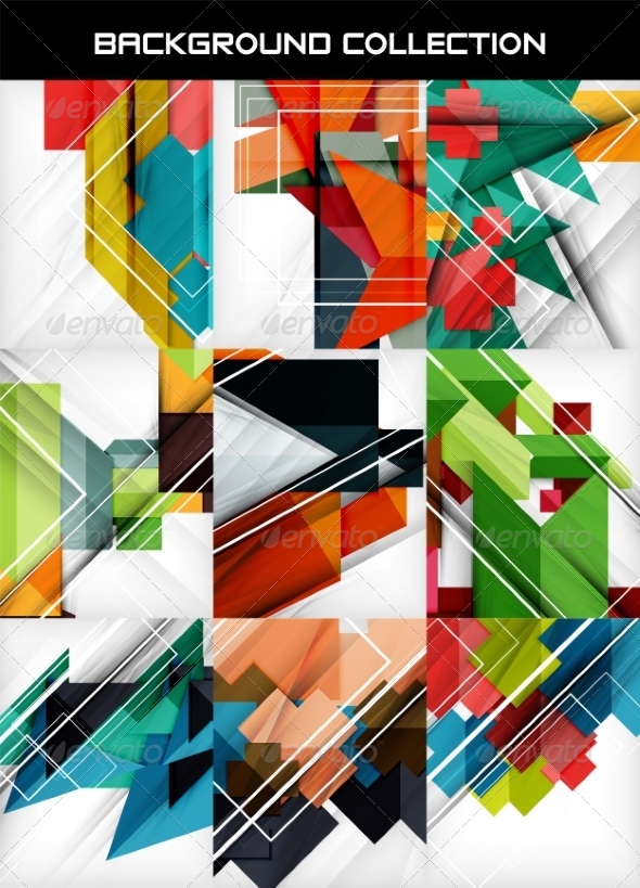 Geometric Abstract Backgrounds - Miscellaneous Vectors