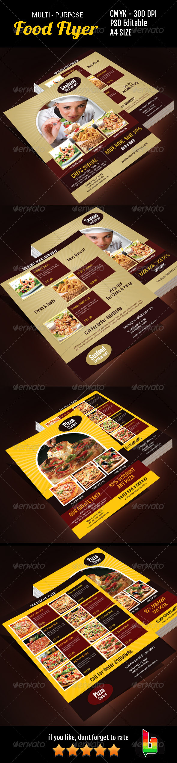 Multi Purpose Food Flyer - Restaurant Flyers