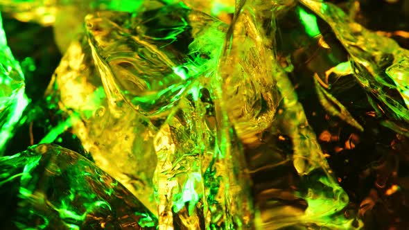 Green Yellow Colored Ice Cubes for Background alt