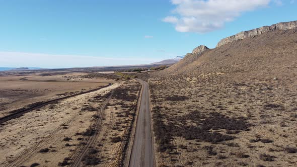 Patagonia landscape. Famous city of El Calafate at Patagonia Argentina alt