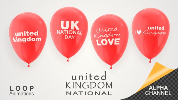 United Kingdom National Day Celebration Balloons