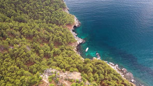 Alanya Castle Alanya Kalesi Aerial View of Mountain and City Turkey alt