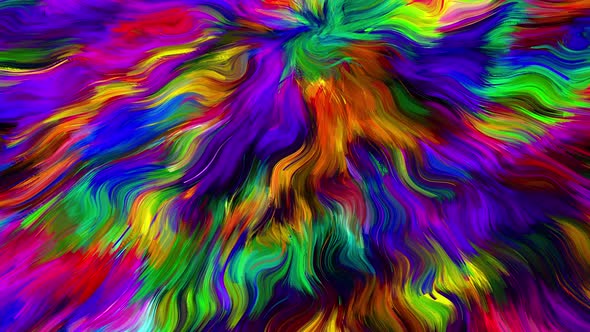 Abstract twirling rainbow colors  background animation