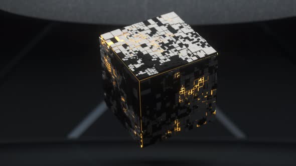 Rotating cube and materials alt