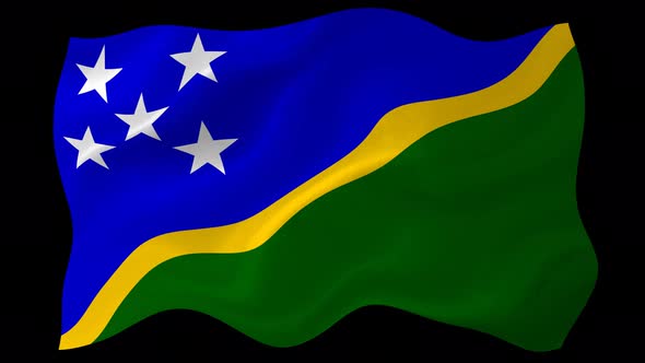 Flag Of Solomon Islands Flag Wavy National Flag Animation