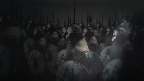 Viking Warriors Standing Under A Storm Ready For Battle alt