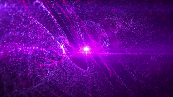 Violet Abstract Particles Twist