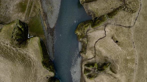 Fjadrargljufur River Aerial alt