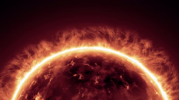 The surface of the sun is solar dominant.Abstract scientific background