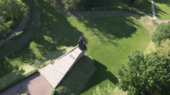 Kyiv, Ukraine: Babi Yar. Memorial Mass Murder of Jews. Aerial View alt